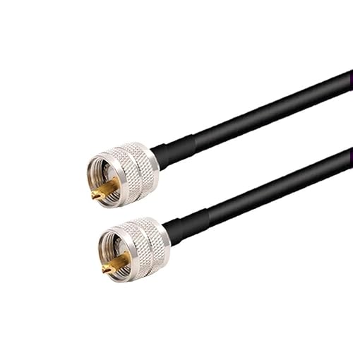 RG58 an/te/na �����P�[�u�� UHF PL-259 �I�X - SO-239 ���X PL259 �s�O�e�[���R�l�N�^(UHF M to M,20M)