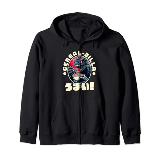 Anime Kaiju Monstruo Japonés Cereal Zilla Oishii Umai Zilla Sudadera con Capucha