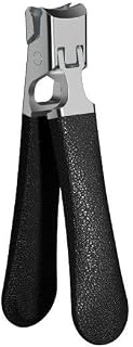 Anti-Splash Toe Nail Clippers with Catcher for Thick Hard Nails, Finger Nail Cripper for Tough Nails Wide Jaw Opening Fingernail Clipper Cutters (Black)