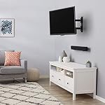 Amazon Basics Full Motion Articulating TV Wall Mount, with Swivel and Tilt, for 66 cm to 140 cm TVs and Flat Panels up to 36.3 kg, VESA Compatible, Black