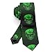 MZERSE Fashion Neckties Mens Shirt Uniform Skinny Tie for Business Holiday Necktie Green WeedLeaf Leaves Leaf Skull