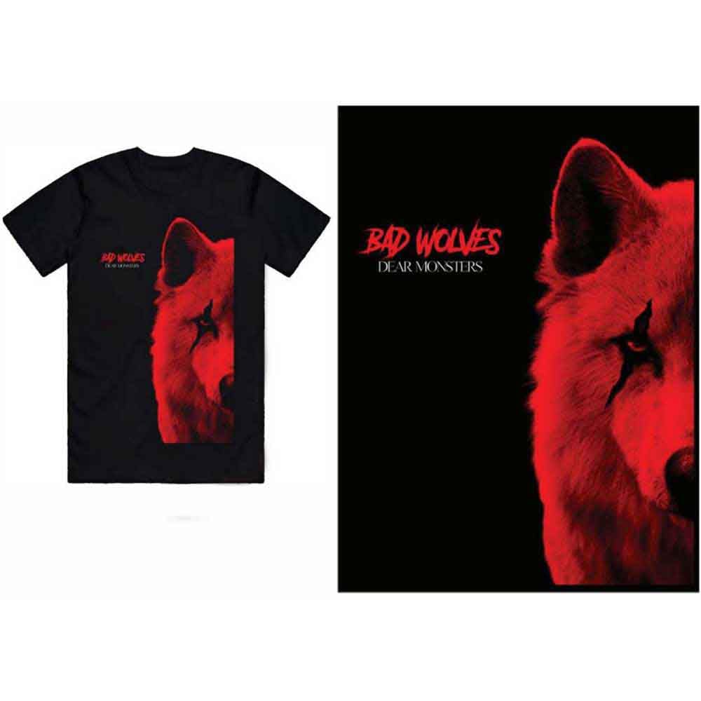 Bad Wolves T Shirt Dear Monsters Band Logo Official Mens Black L
