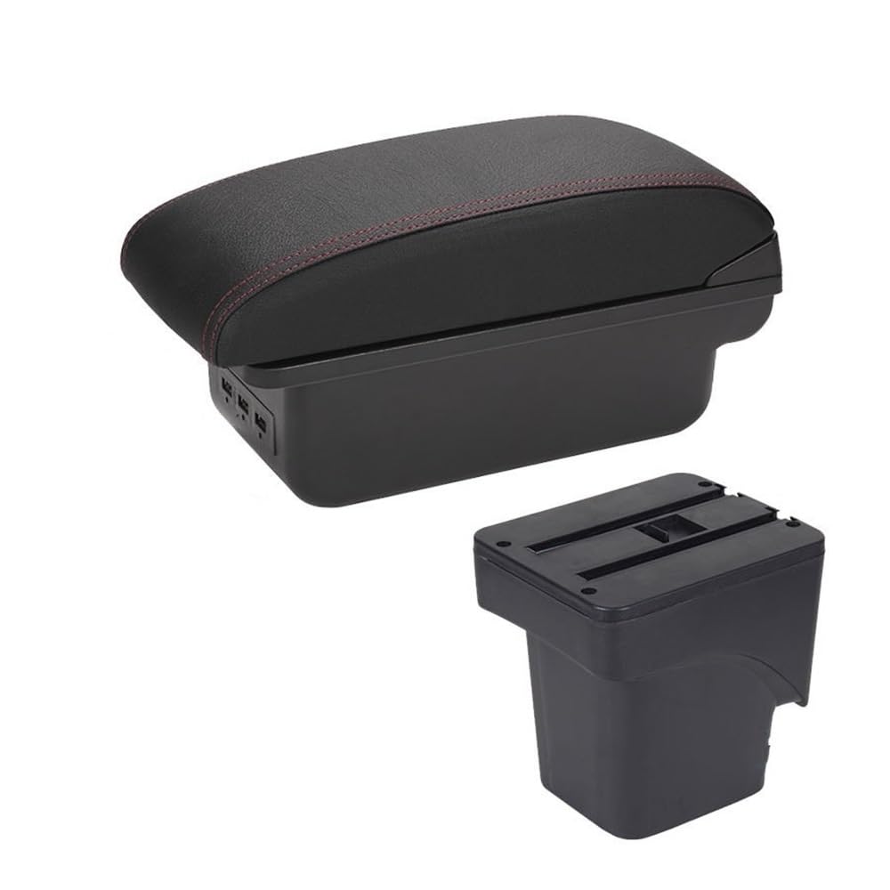 Yulegudi B1 Black Red 3Usb Car Armrests For Ford For Focus Mk2