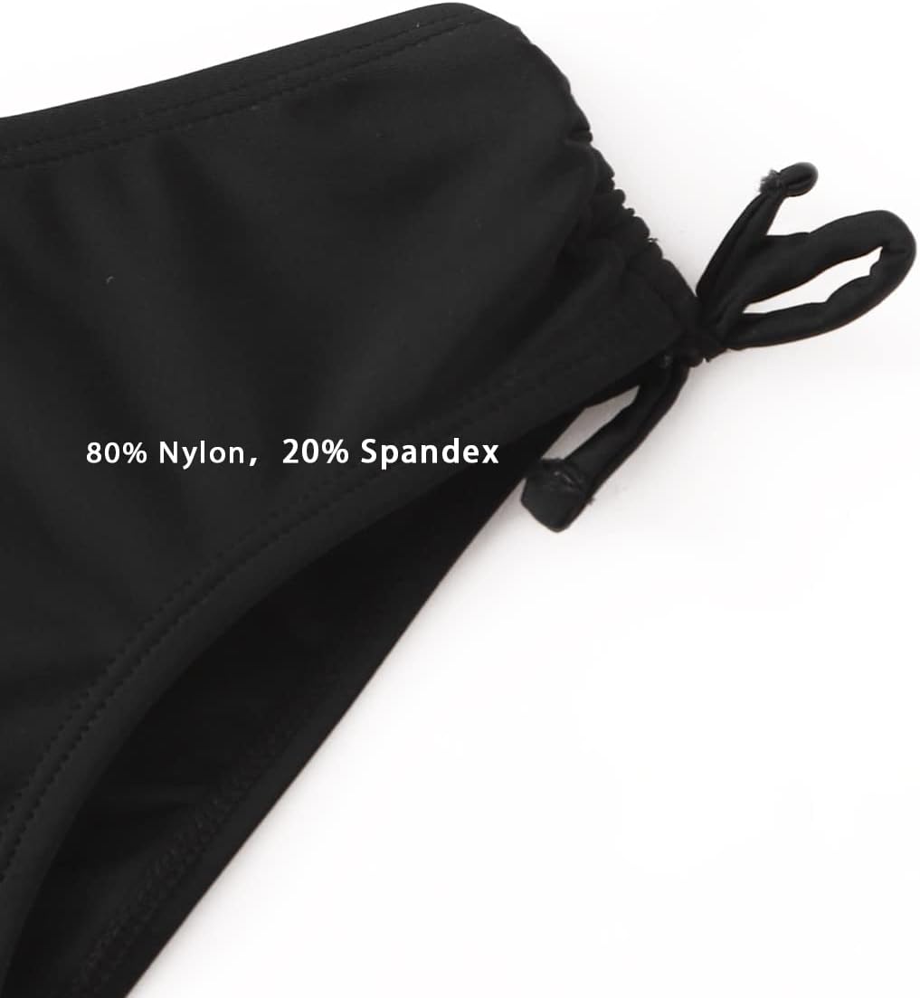 MIENOE Teen Girls Two-Piece Bikini Swimsuits | Removable Chest Pad Nylon Swimwear Kids Size 6-17 Years - Image 4