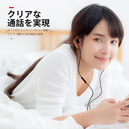 okcsc SP6 寝ホン 有線 睡眠用イヤホン asmr カナル型 軽量 高遮音 耳が痛くならない マイク付き 3.5mm