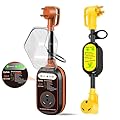 EyGde RV Surge Protector 30 Amp - 30Amp Circuit Analyzer with Waterproof Cover+50 Amp to 30 Amp RV Adapter, Patented 4200Joules Electrical Adapter with Surge Protector