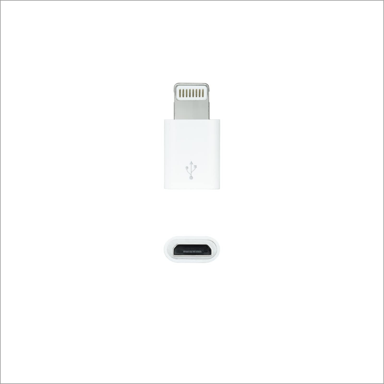 Nano Cable 10.10.4100 - Lightning to Micro USB Adapter, Lightning/Male - Micro B/Female, White