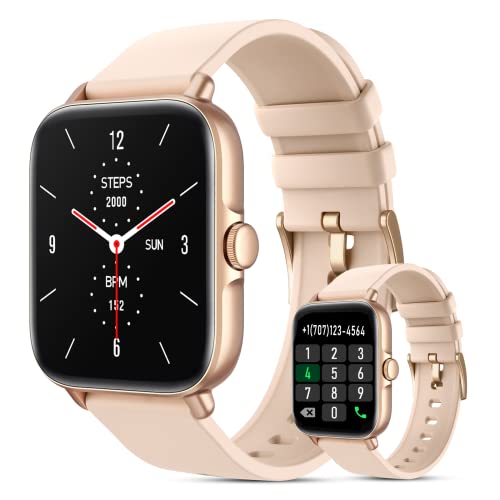 1.7" HD Touchscreen Smart Watch (Make/Dial Calls) for Android/iOS Phones, Fitness Tracker with Heart Rate Blood Oxygen Sleep Monitor, 28 Sport Modes, AI Voice, Ideal Gift for Women for Mother's Day