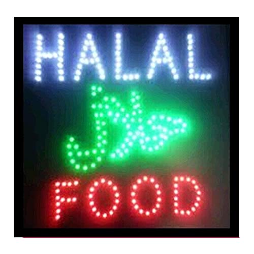 Chenxi Led Neon Animated Motion Halal Food Restaurant Shop Open Sign Of Halal Food Shop Open Sign (48 X 48 Cm, C) #TOP8