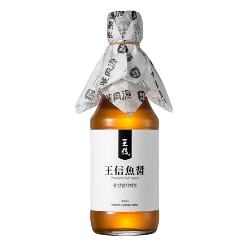 Wangshin Fish Sauce (10 fl oz) | Artisanal Korean Fish Sauce Aged 2 Years | Made with Just Anchovy & Salt | Non-GMO Project Verified | No Preservatives
