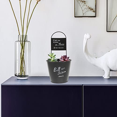 Pot de fleurs rétro en fer forgé durable au design intemporel - 8