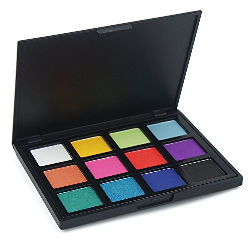 MISKOS 12 Color Bright Blendable Eyeshadow Palette 12P Shine Matte Shimmer Powder Makeup Kit (12P)