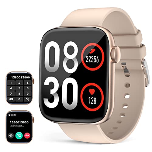 UHOOFIT Smartwatch Damen Herren, Smart Watch mit Telefonfunktion 1.8" Zoll Touchscreen, IP67 Wasserdicht fitnessuhr,120 Sportmodi Fitness Armbanduhr mit Schlafmonitor für Android ios Cover