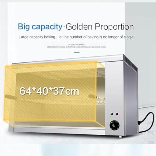 Image of Commercial Electric Salamander Oven 2200W Stainless Steel Thermostatically Controlled Adjustable Grid Broiler for Pizza Steak Chicken Kitchen