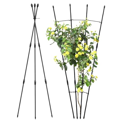 Malla para plantas – 2 piezas 119 cm metal antiintemperie | Malla para plantas trepadoras exteriores, para verduras y flores en macetas, jardín, patio, paisajismo, balcón,