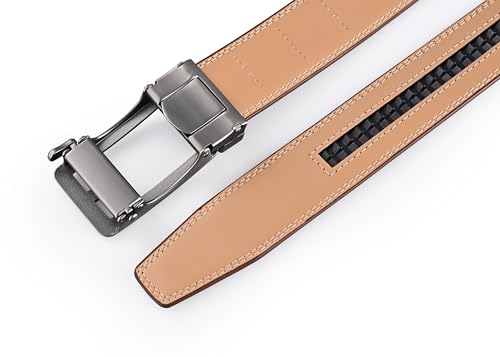 Image of Men's Belt, Ratchet Dress Casual Belt with Adjustable Automatic Buckle Trim to Fit