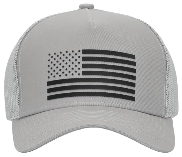 Image of USA Flag Snapback Hat Fits One Size&XXL /3XL - Mens Mesh Trucker Ball Hats - US 250th Anniversary Veterans Memorial Day Gifts