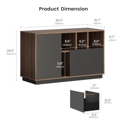 Image of ModernMate 39 inch File Cabinet with Drawer, Office Storage Cabinet with Door