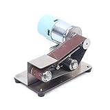 Electric Belt Grinder, 15 Degree Fixed Angle Mini Grinder Polisher, 4000-8000 RPM Adjustable Speed,1
