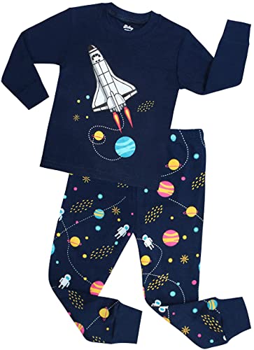 Product Image of the shelry Boys Rocket Pajamas Children Christmas Pants Set 100% Cotton Size 7 Years