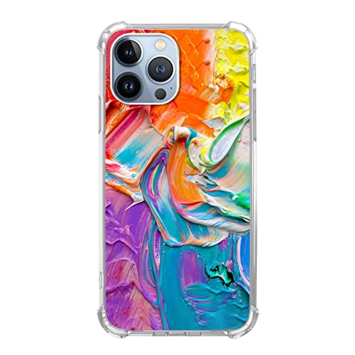 Coque iPhone 16 Pro peinture colorée pour adolescent branché