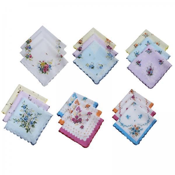 club bollywood Club Bollywood® 2x18 Pieces Women Soft Cotton Handkerchiefs Wedding Party Hankie Kerchiefs|Clothing, Shoes & Accessories | Vintage | Vintage Accessories-picture-26