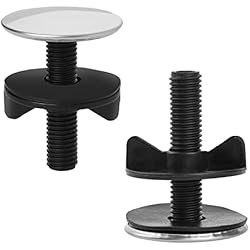 Tapon Ciego Fregadero 2 piezas de cubierta de agujero de fregadero de acero inoxidable para fregadero de cocina, cubierta de agujero de grifo de encimera, tapas de fregadero negras para agujeros superiores