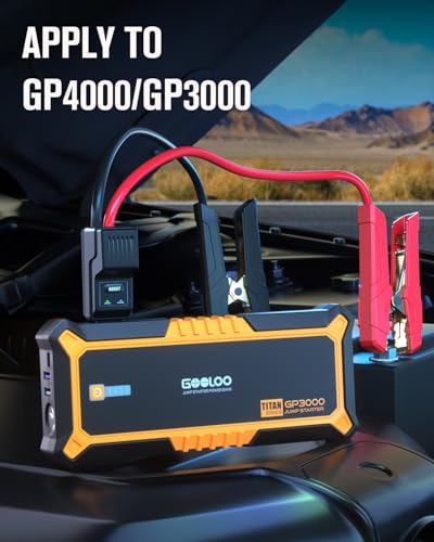 GOOLOO Heavy Duty Car Jump Starter Replacement Cable Double Intelligent Booster Terminal with Clamps for GOOLOO GP4000 G - Additional View