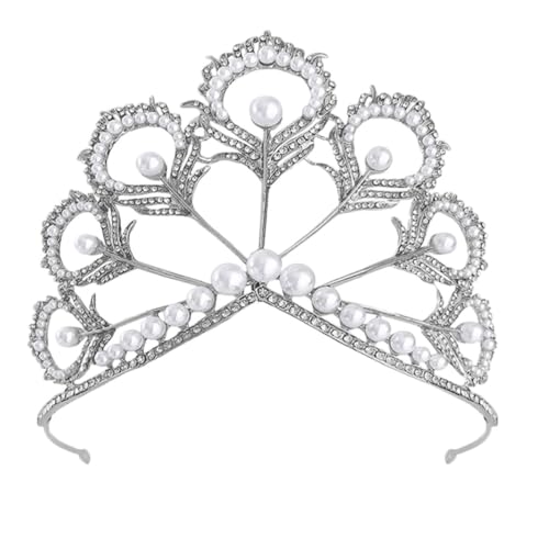 Tiara de boda de aleación plateada de alta resistencia para eventos