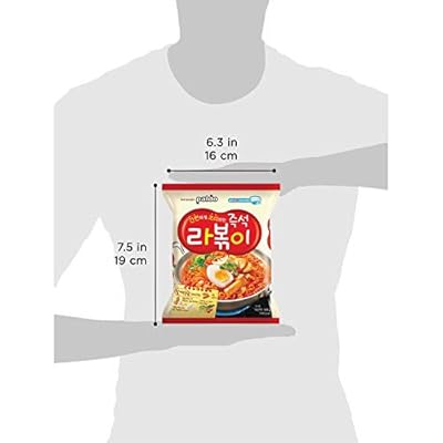 Paldo Fun & Yum Rabokki Ramen، نودلز مقلية بدون حساء مع صلصة توابل حلوة وحارة، طعم Tteokbokki، أفضل راميون كوري على الطراز الشرقي، طعام K بدون مرق، 145 جم x 4 عبوات