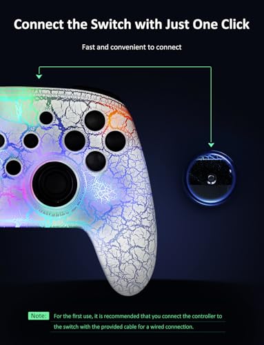 Image of NexiGo Wireless Controller (No Deadzone) for Switch 2 and Switch, Bluetooth Controllers for Nintendo Switch with Vibration, Motion, Turbo and LED Light (Atmosphere)