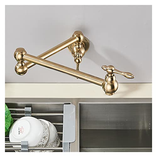 Robinet de cuisine pliable or brossé à double rotation utile - 5