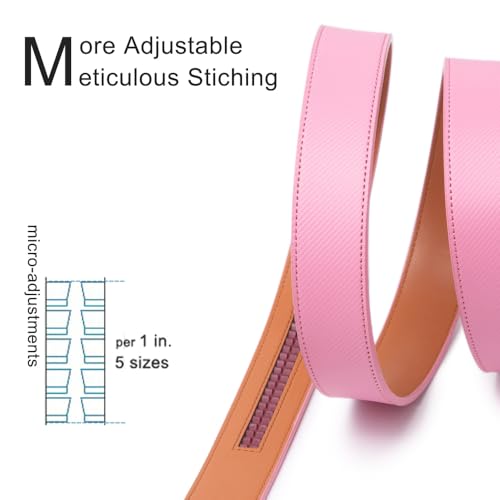 Genuine Leather Slide Ratchet Belt Men Multicolored Unisex Customizable Fit3