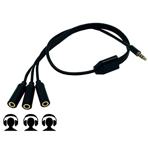 Amazon | Ulyris 3.5mmステレオ イヤホンスプリッター 【50cm】ヘッド