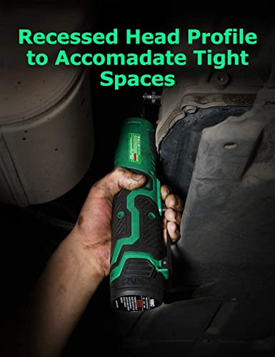 Image of KIMO Cordless Electric Ratchet Wrench Bare Tool, 3 /8 inch 40 Ft-lbs 400 RPM 12V Power Ratchet Wrench, Variable Speed Trigger-Bare Tool Only