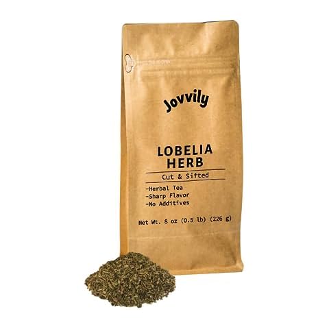 Jovvily Lobelia Herb, Cut & Sifted, Herbal Tea (8 Ounce) Cover