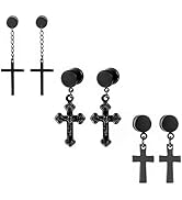 Aroncent Kreuz Ohrringe Set - 6 Paare Edelstahl Ohrstecker Für Männer & Frauen!