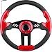 MOSNAI Golf Cart Steering Wheel or Adapter Fit Golf Cart Club Car EZGO Yamaha Universal Steering Wheel or Adapter for Club Car DS and Precedent (Steering Wheel Red)