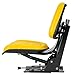 ALMULOO Universal Tractor Suspension Seat Adjustable Compatible with John Deere 5200 5210 5300 5310 5510 More Models Massey Ferguson Tractor Ford New Holland Steel Yellow Heavy Duty