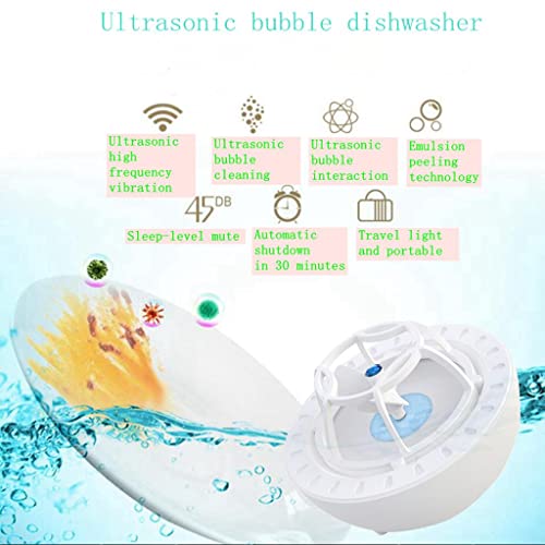 Image of ATORSE Portable Sink Ultrasonic Cleaner Dishwasher USB Auto Washing Blue