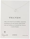 Dogeared Sterling Silver Thanks Reminder Necklace, 18