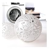 Bra Washing Ball, 2pcs Round White Practical Pp Women's Fashion Bra Ball Laundry Tool, Brawasher Laundry Machine Protective Bag With Lock Closure, for Delicate Lingerie Underwear