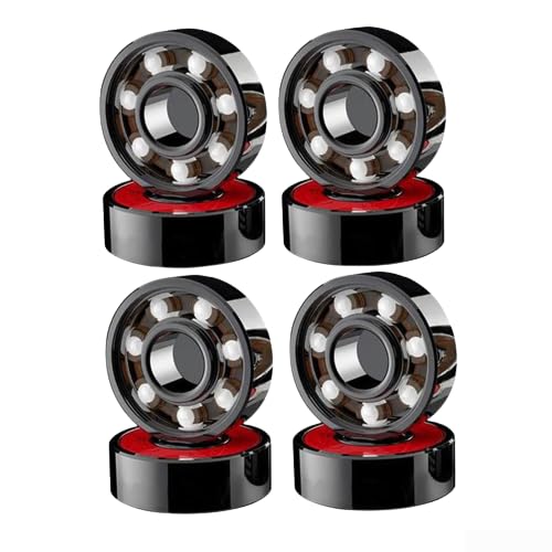 8Pcs Skateboards Bearings Hybrid Ceramic Ball And Roller Skate Bearings 608 High Speed Skateboard Bearings