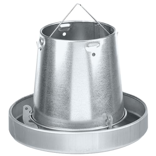 Premier 1 Galvanized Cone Feeder for Chickens & Poultry - 11 lb Capacity