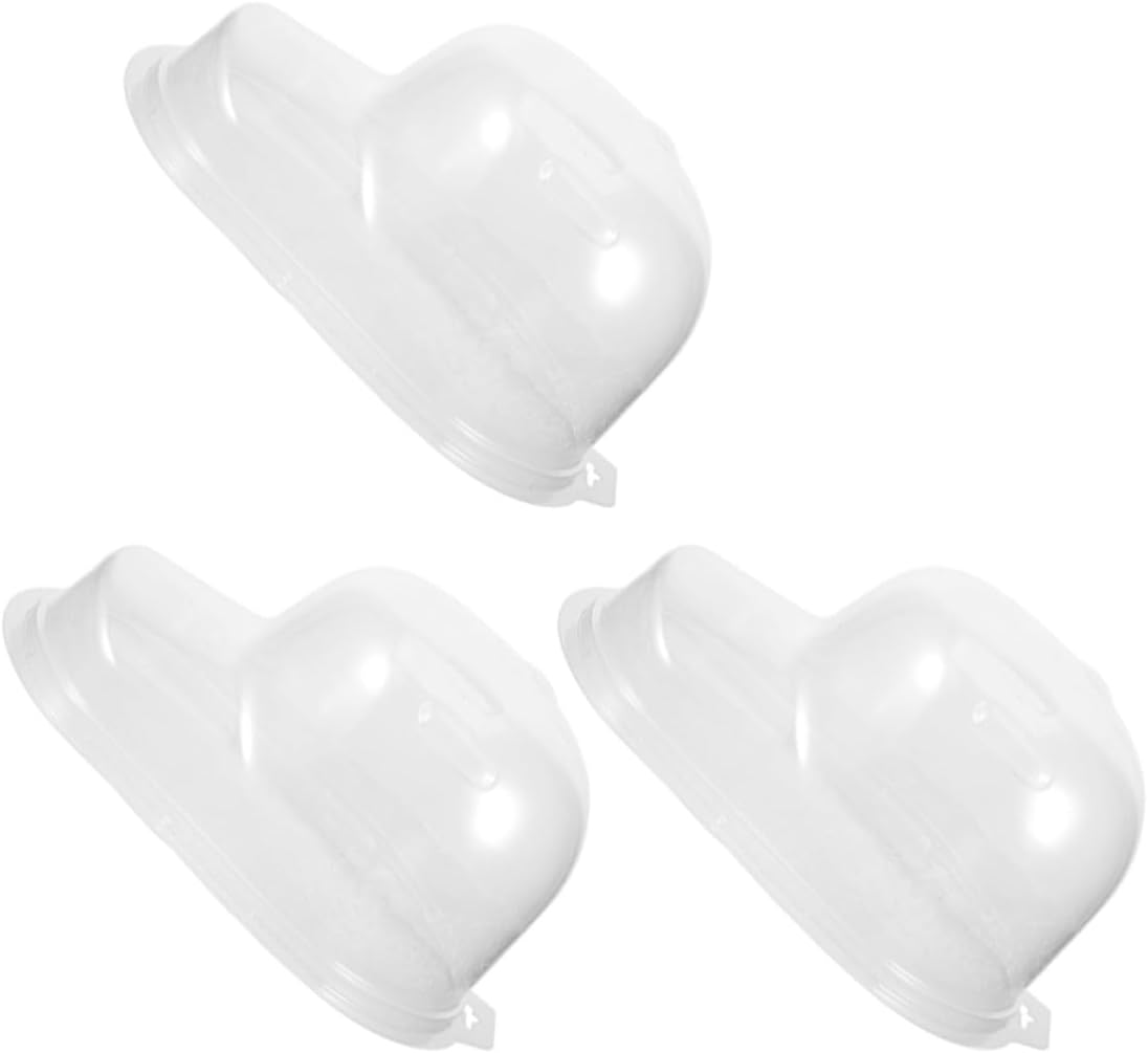 VICASKY 3pcs Curved Brim Baseball Cap Storage Box with Smooth Plastic