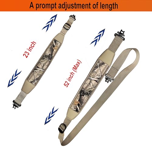 ZJQY Tactical Two Point Gun Sling with Swivels and Comfortable Neoprene Padding for Hunting and Outdoor - Thumbnail 2