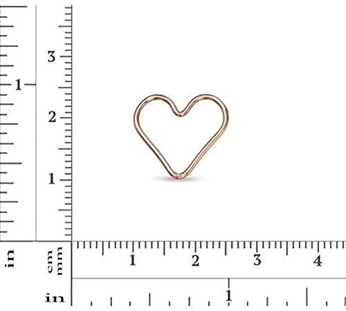 Jump Ring Heart 14Kt Rose Gold Filled 13.75x15.4mm - 5pcs (10444)/1