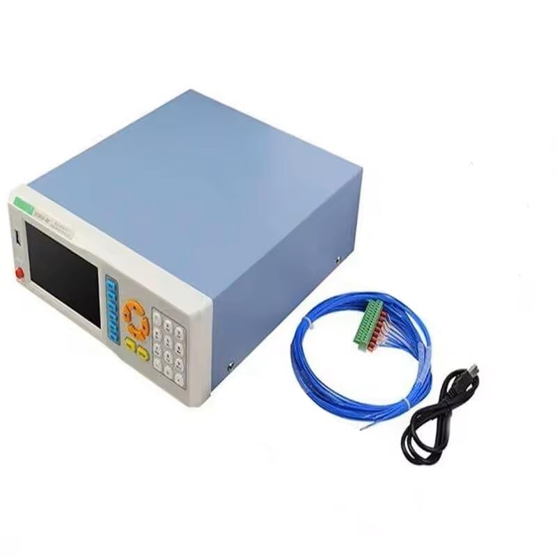 Registrador de datos de temperatura de termopar de 8 canales, prueba multicanal con pantalla TFT de 5" for uso industrial y de laboratorio(16Channel)