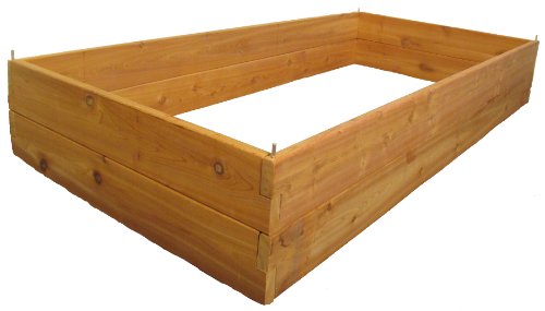 Infinite Cedar Premium Cedar Raised Garden Bed - 3' x 6' x 11" - Handcrafted in Maine from North American Western Red Cedar Wood