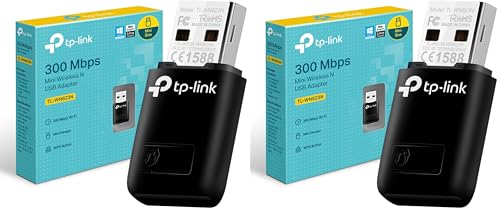 TP-Link Clé WiFi Puissante N300 Mbps, Mini Adaptateur USB WiFi, dongle WiFi, Bouton WPS, Compatible avec Windows 11/10/8.1/8/7/XP, Mac OS 10.15 et Versions...